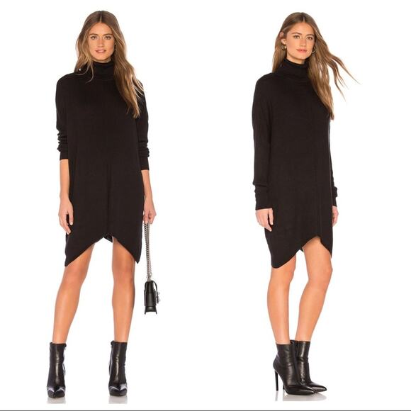 Lovers and Friends Havana Poncho Turtleneck Tunic Dress Sweater in Black Size XS - Picture 1 of 10